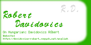 robert davidovics business card